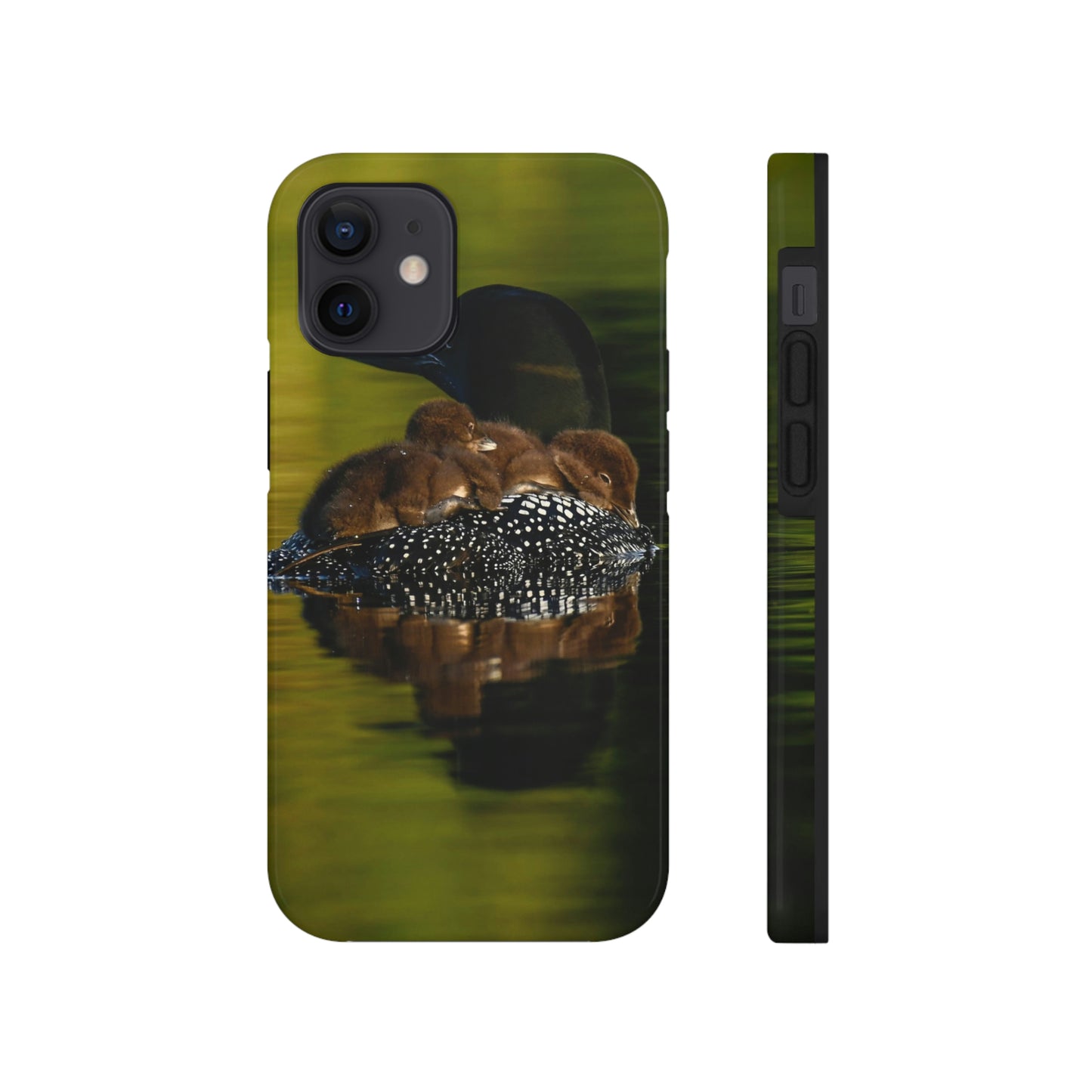Impact Resistant Phone Case - Mother Loon & Babies