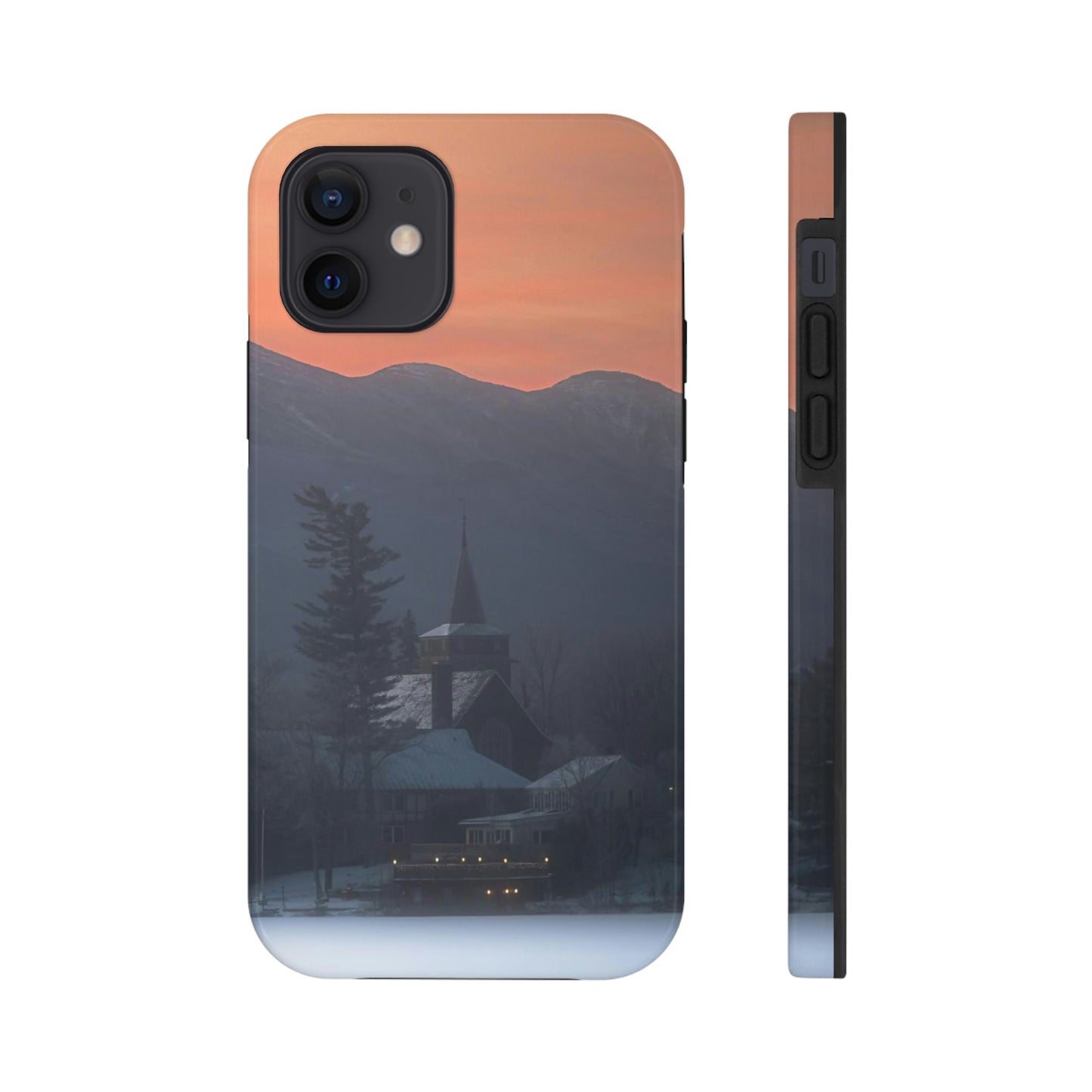 Impact Resistant Phone Case - Mirror Lake Winter Sunrise