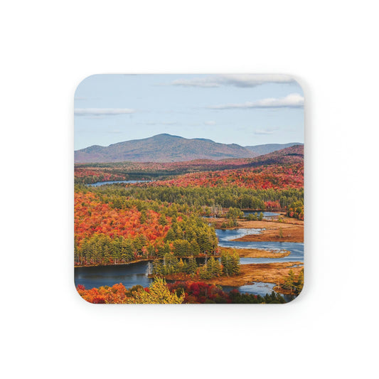 Cork Back Coaster - Mountains & Rivers Autumn
