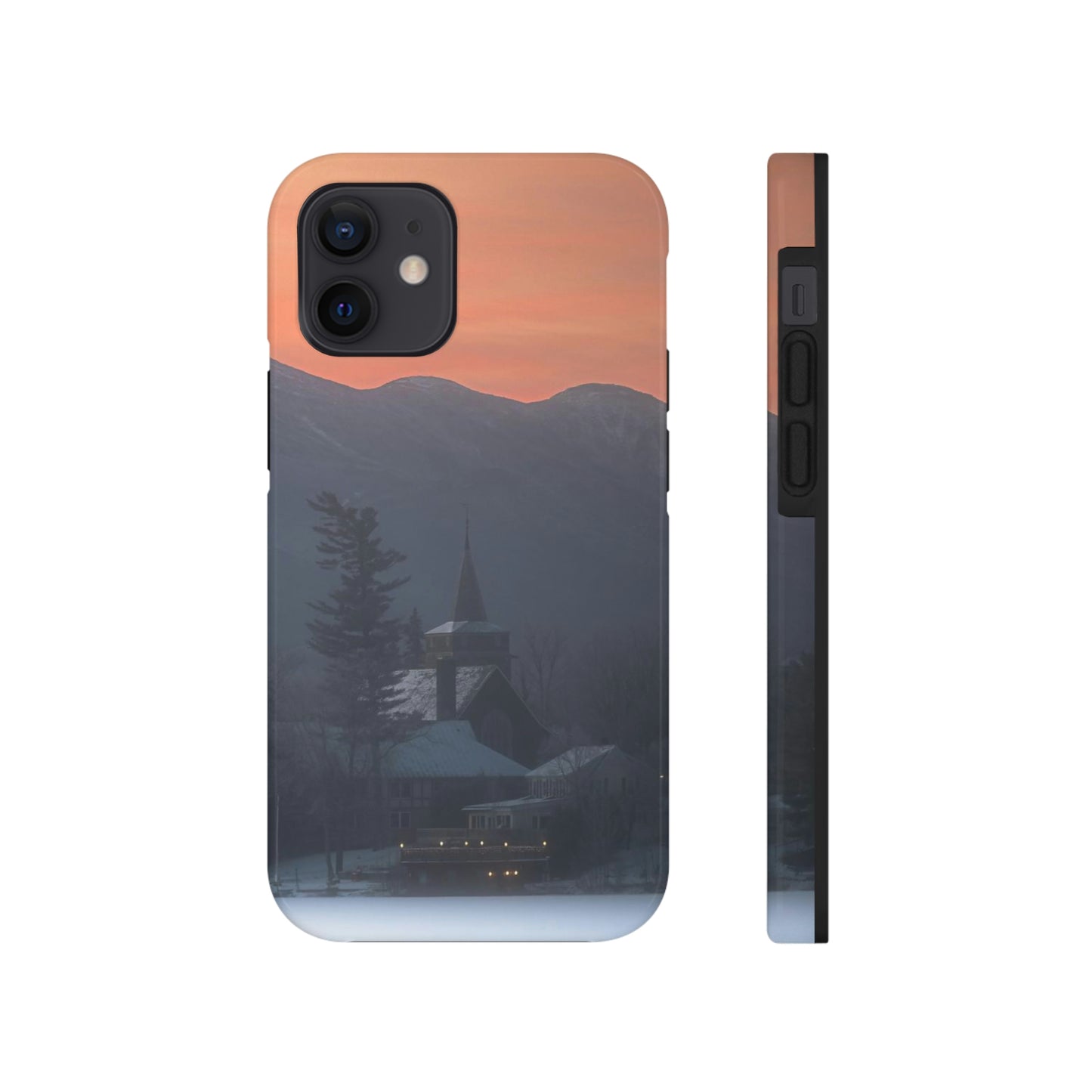 Impact Resistant Phone Case - Mirror Lake Winter Sunrise