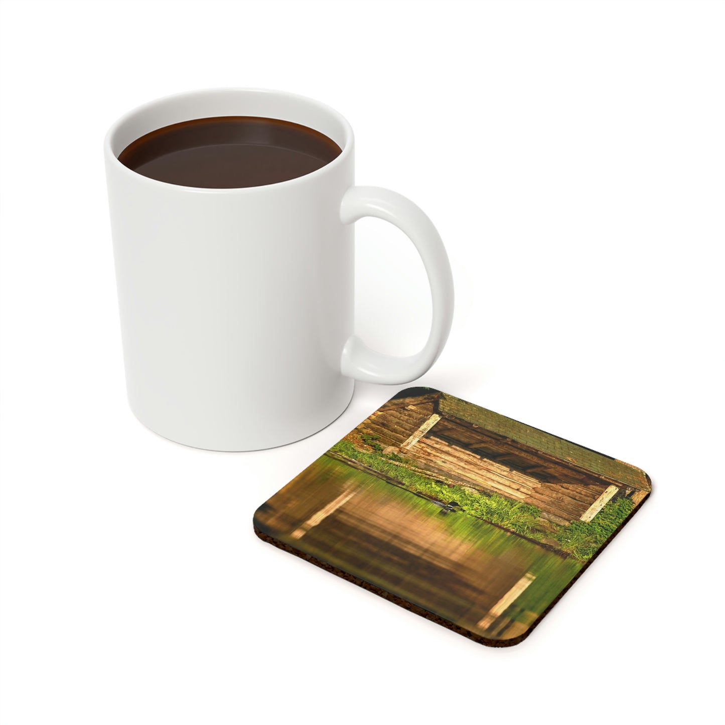 Cork Back Coaster - Lean-to & Loon