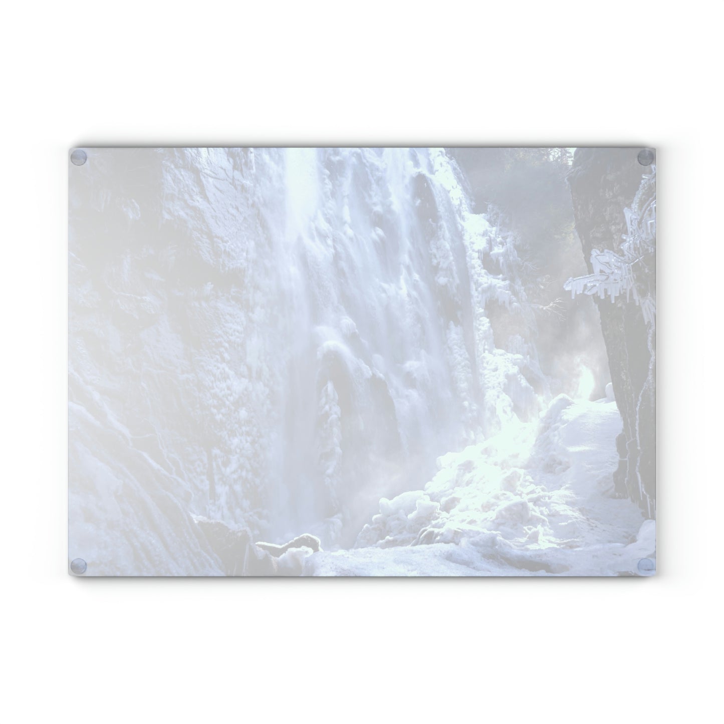 Glass Cutting Board - Frozen Rainbow Falls