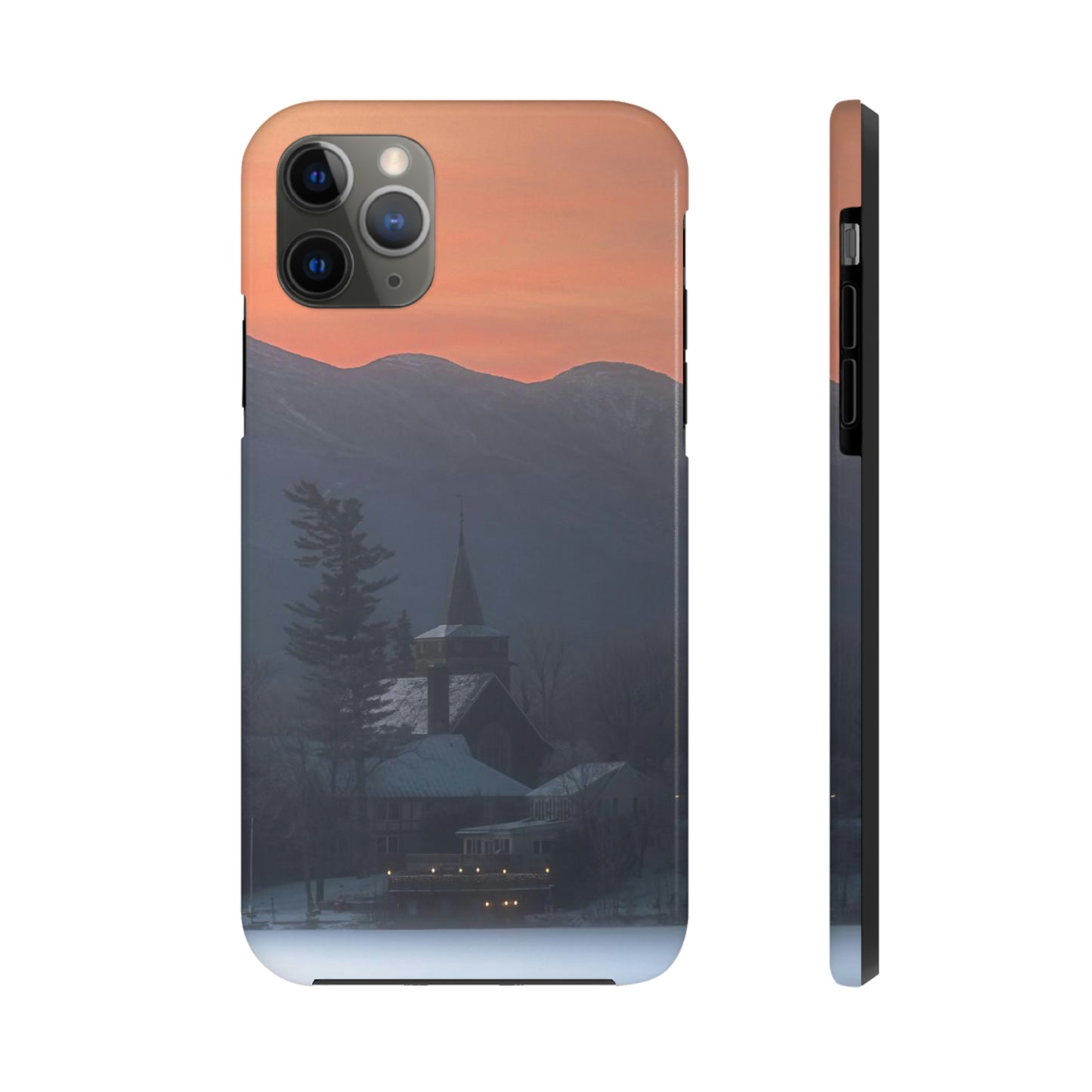 Impact Resistant Phone Case - Mirror Lake Winter Sunrise