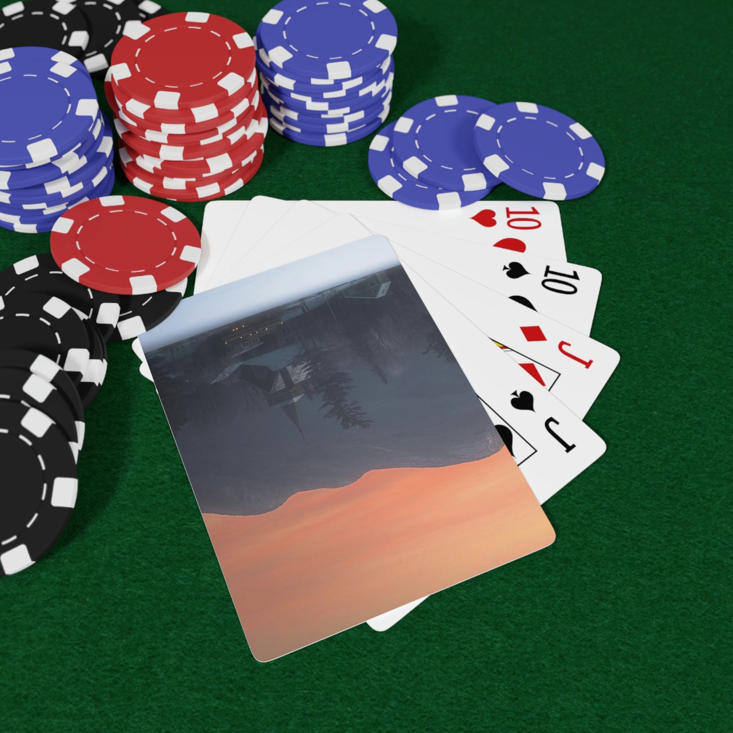 Playing Cards - Mirror Lake Winter Sunrise