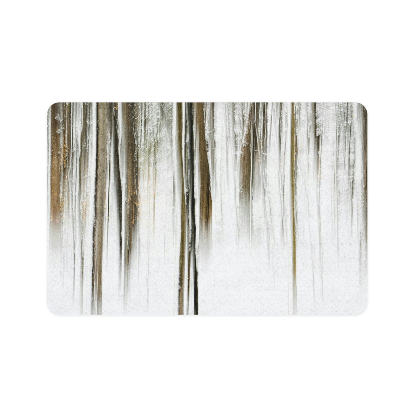Pet Food Mat - Abstract Winter Woods