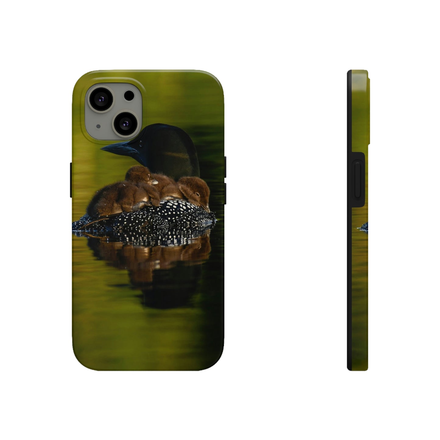 Impact Resistant Phone Case - Mother Loon & Babies