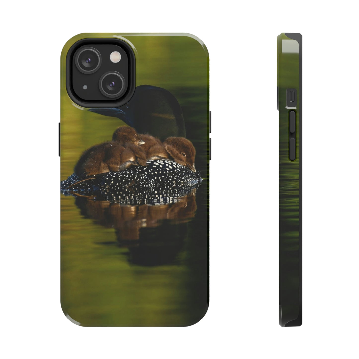 Impact Resistant Phone Case - Mother Loon & Babies