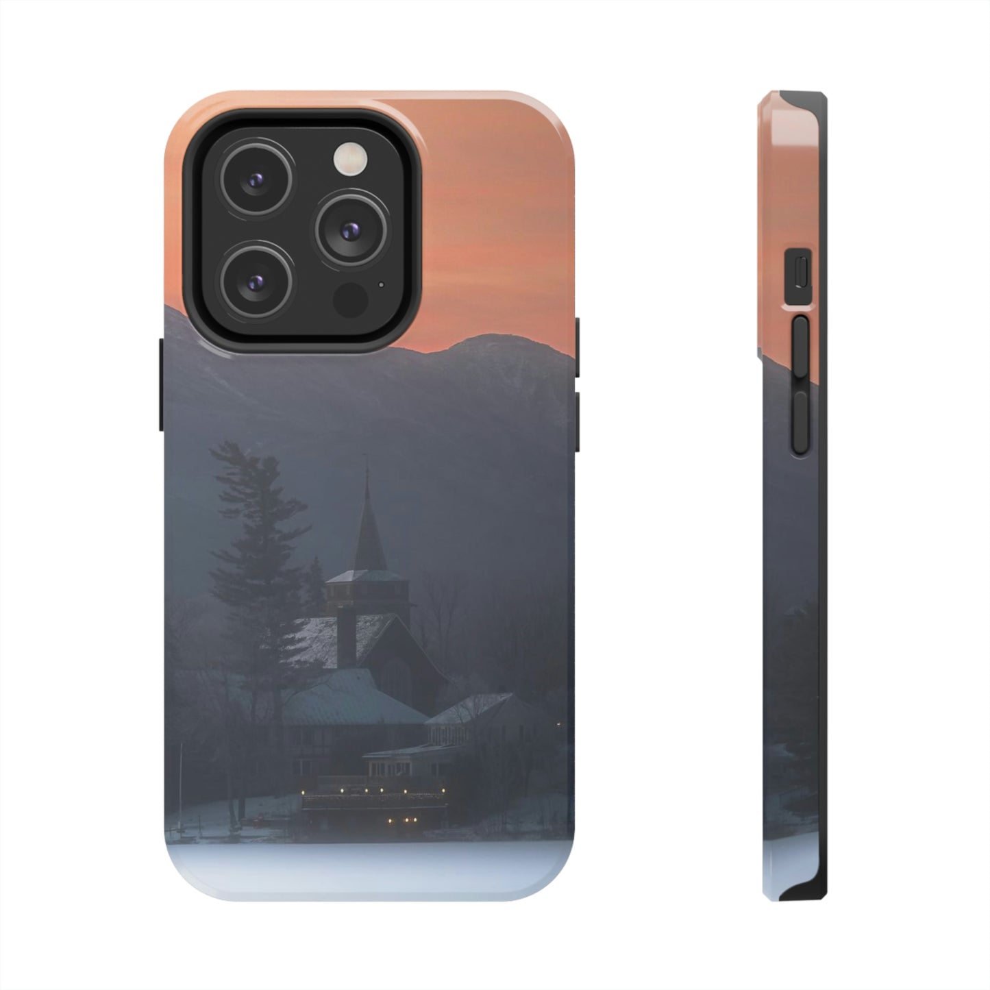 Impact Resistant Phone Case - Mirror Lake Winter Sunrise