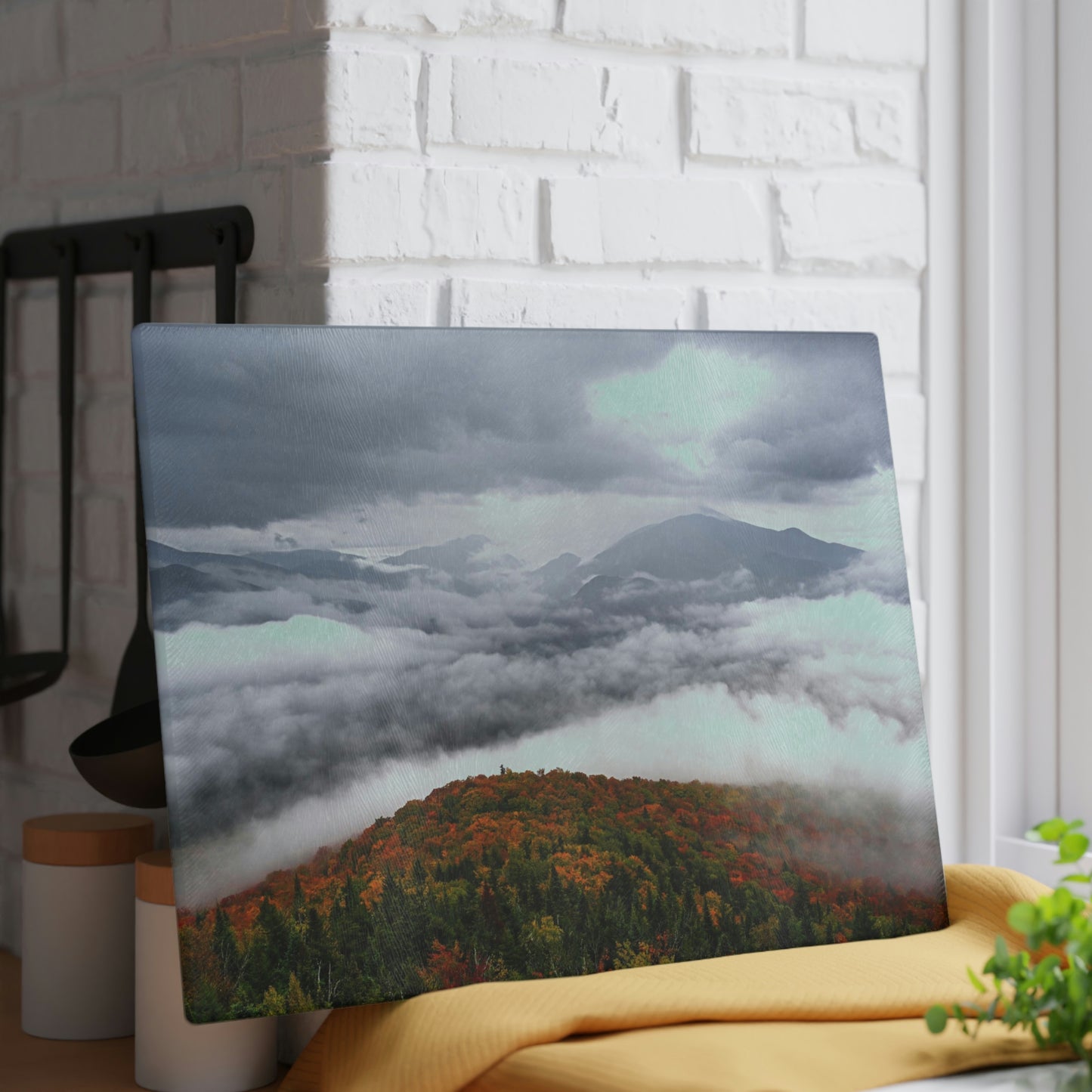 Glass Cutting Board - Autumn Mood from Mt. Van Hoevenberg