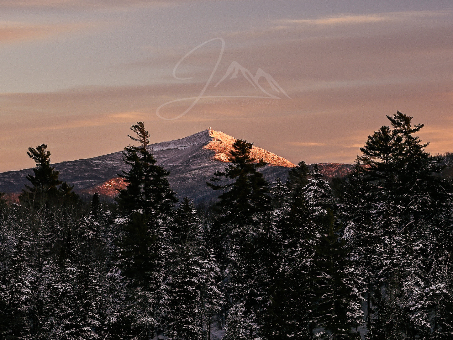 print of a Soft Alpine-Glow over Whiteface mountain