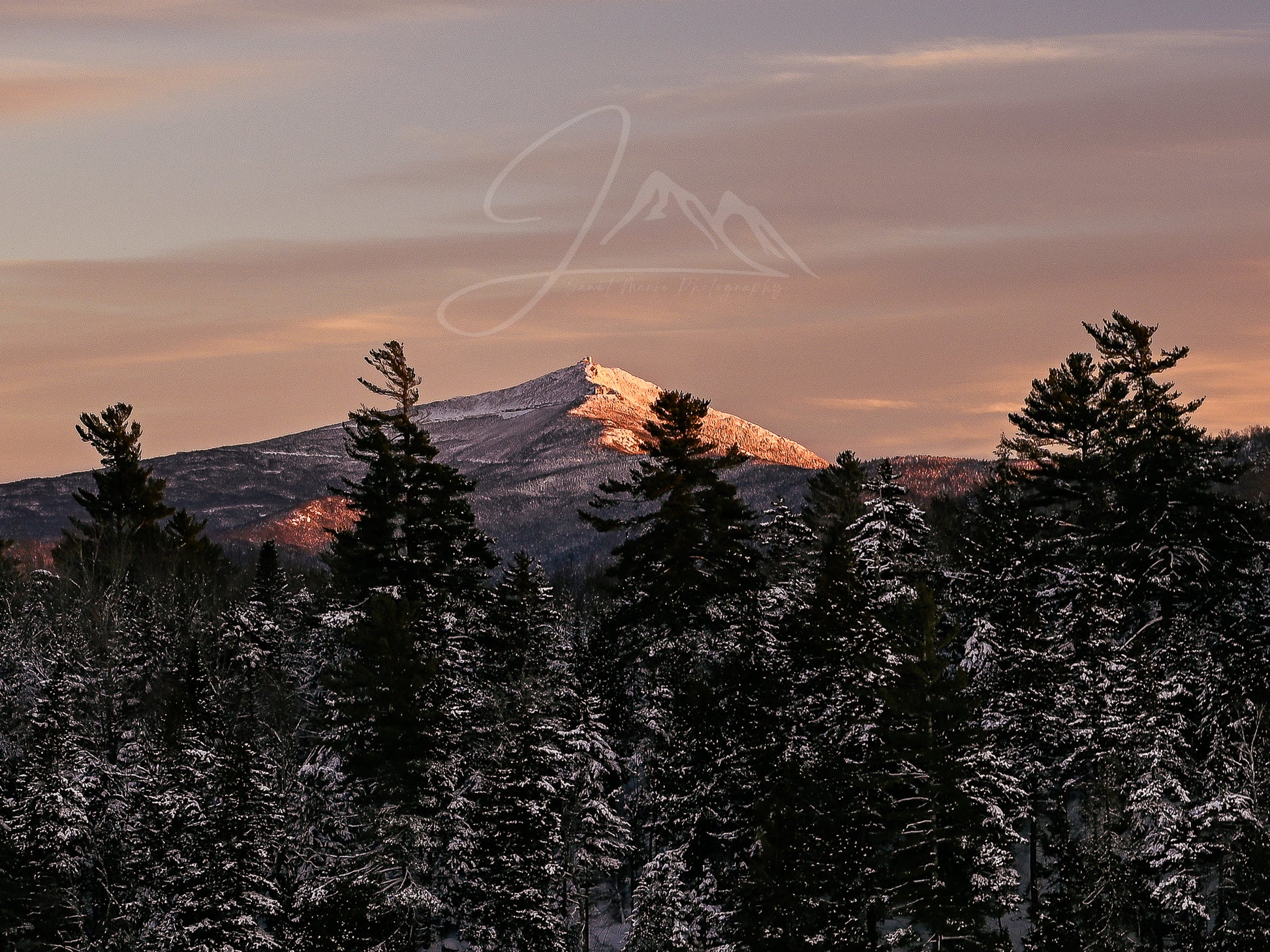 print of a Soft Alpine-Glow over Whiteface mountain