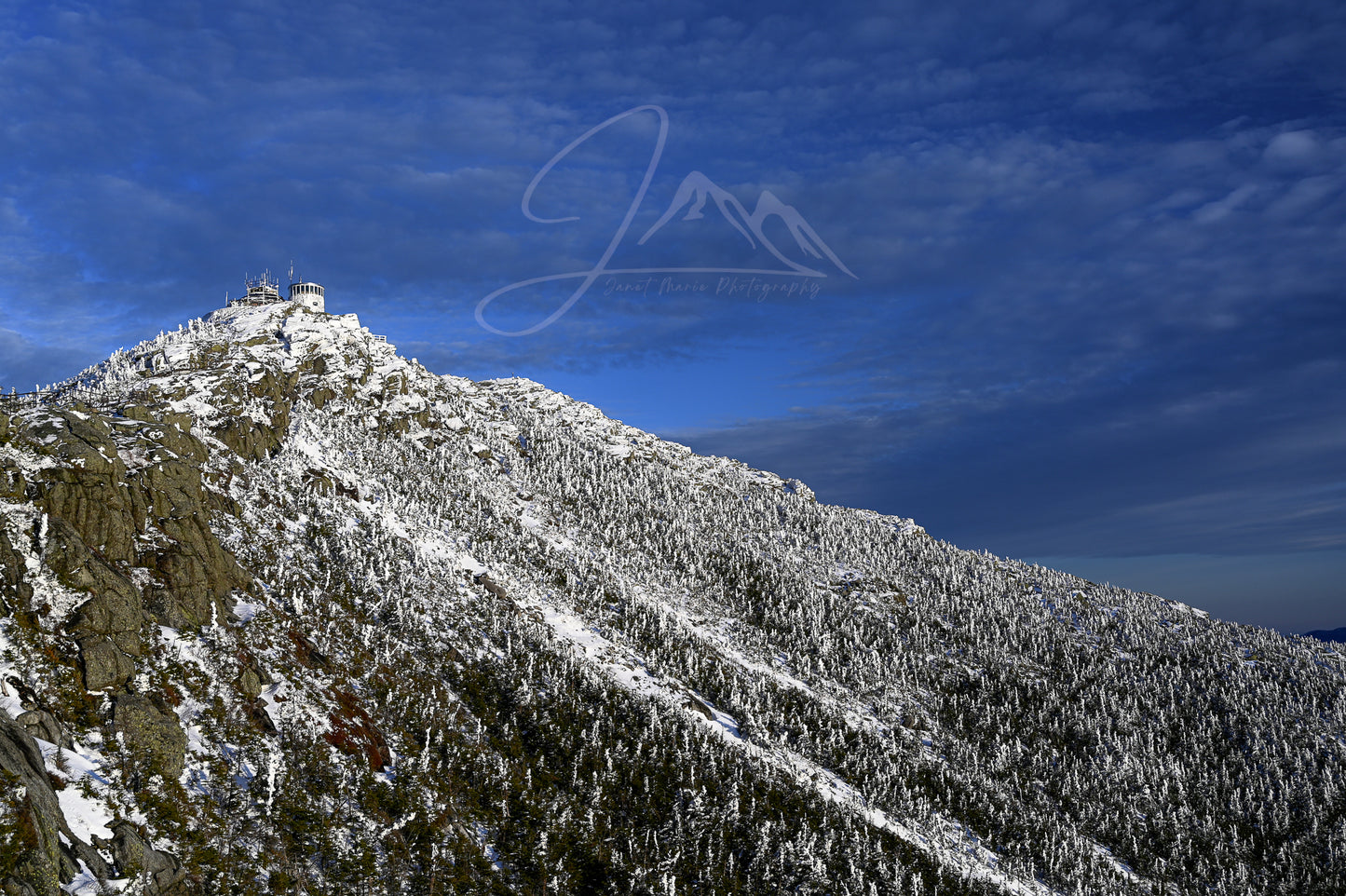 print of Whiteface mountain at Blue Hour