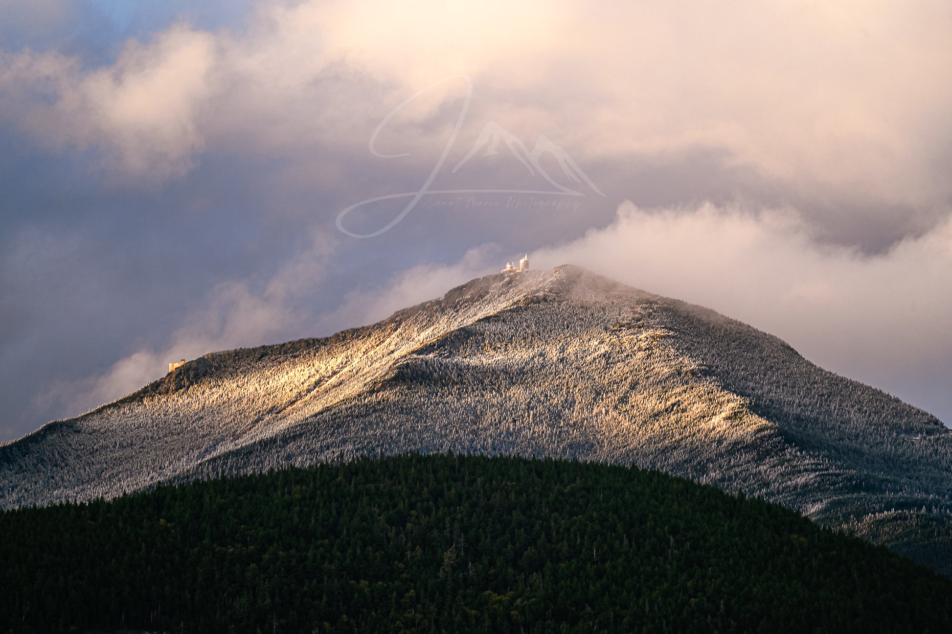 print of Whiteface mountain with a Blanket of September Snow