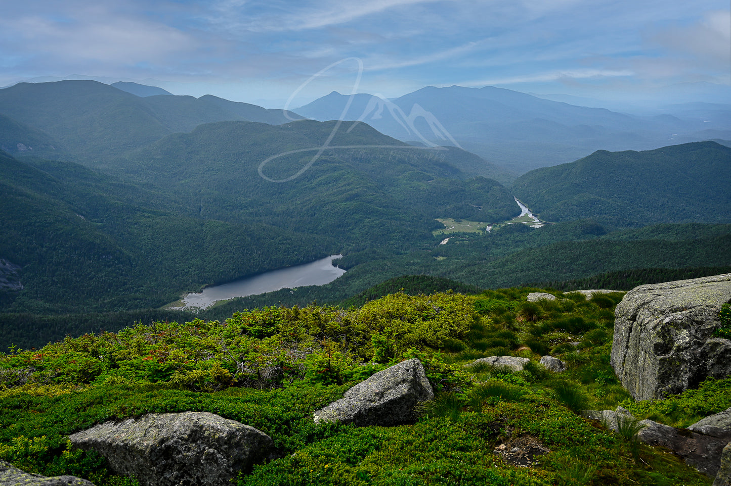 print of the MacIntyre Range in the Adirondack Mountains