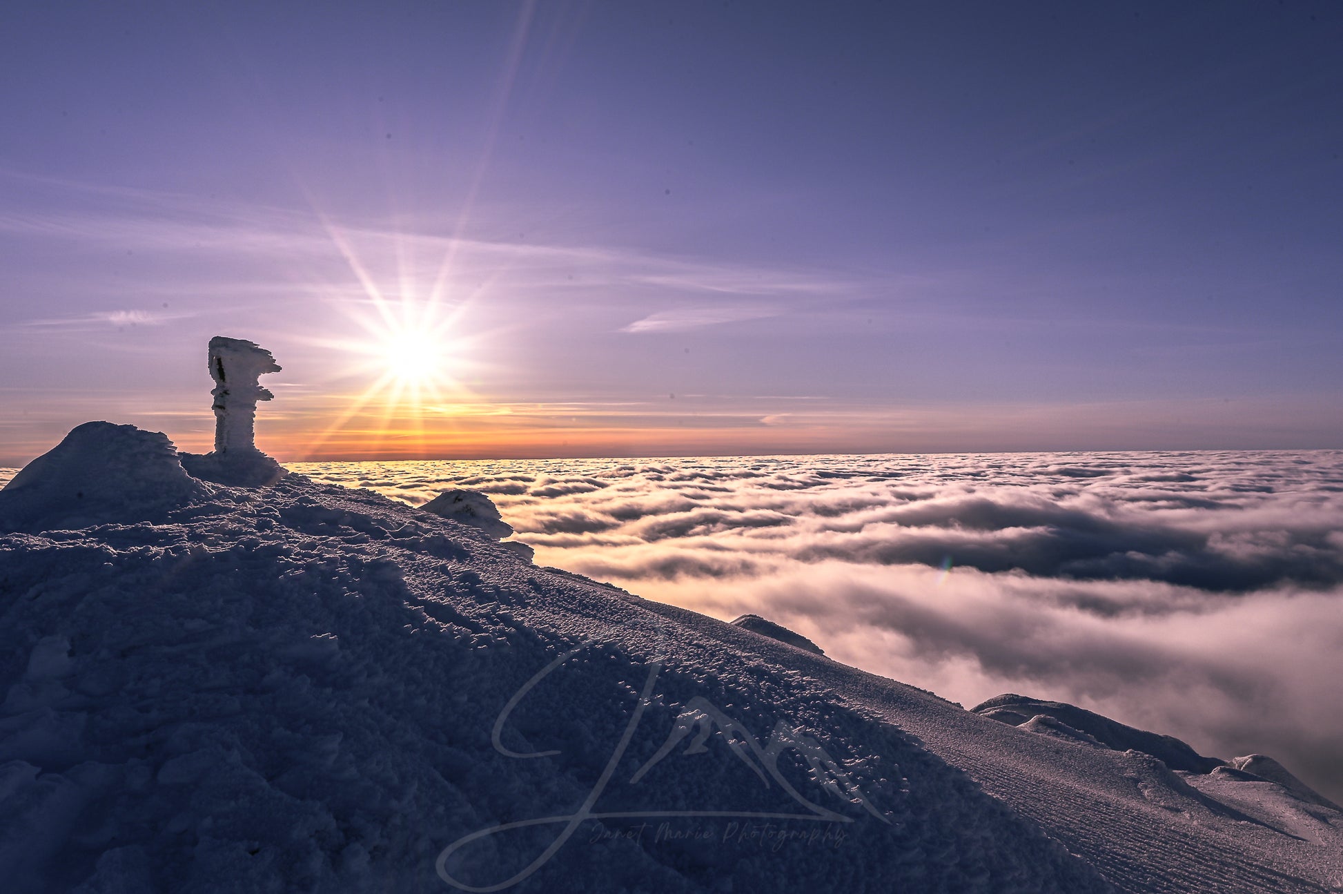 sunset on Whiteface Mountain