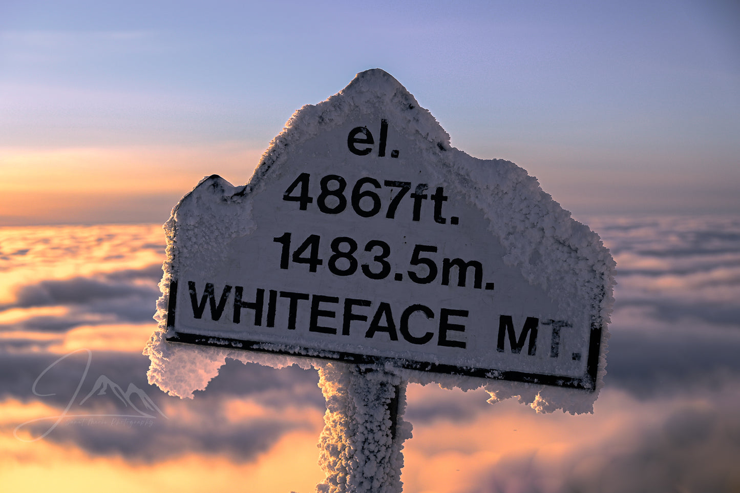 print of Whiteface Mt. summit plaque
