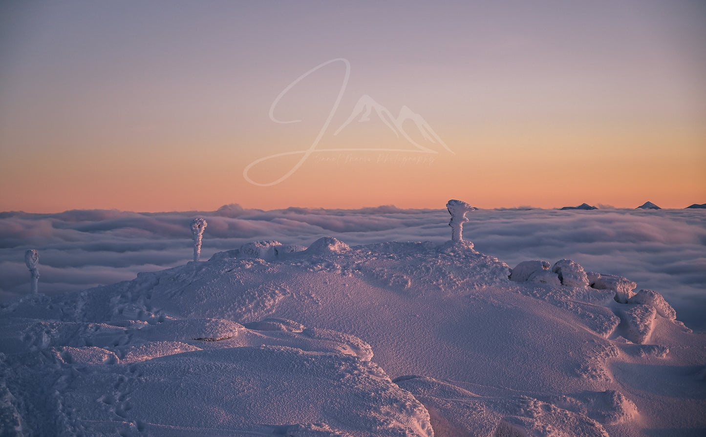 print of Peaks Soaring Above the Clouds on Whiteface Mountain