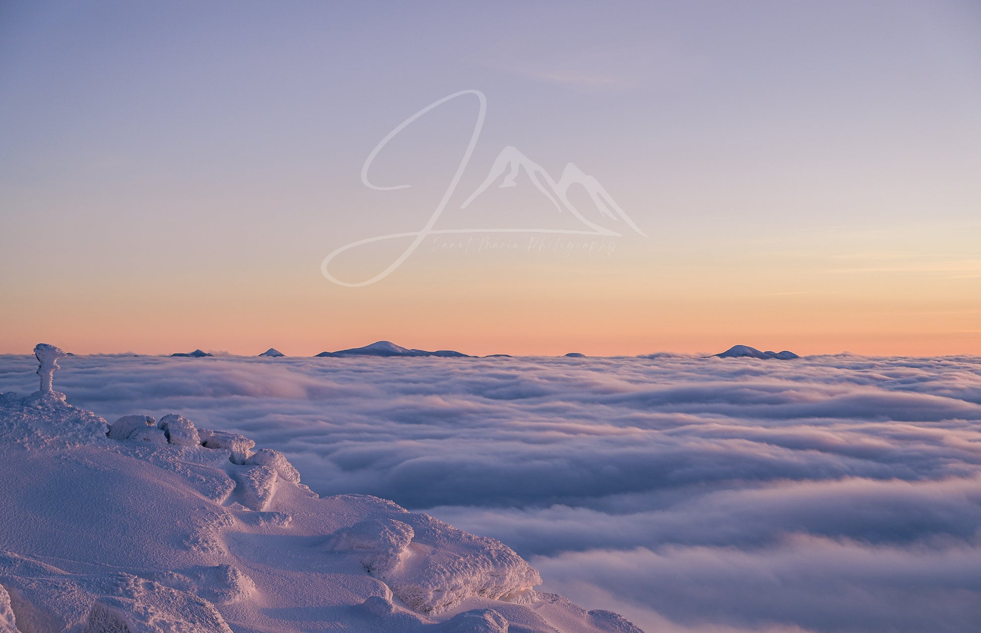 print of a cloud inversion from whiteface mountain