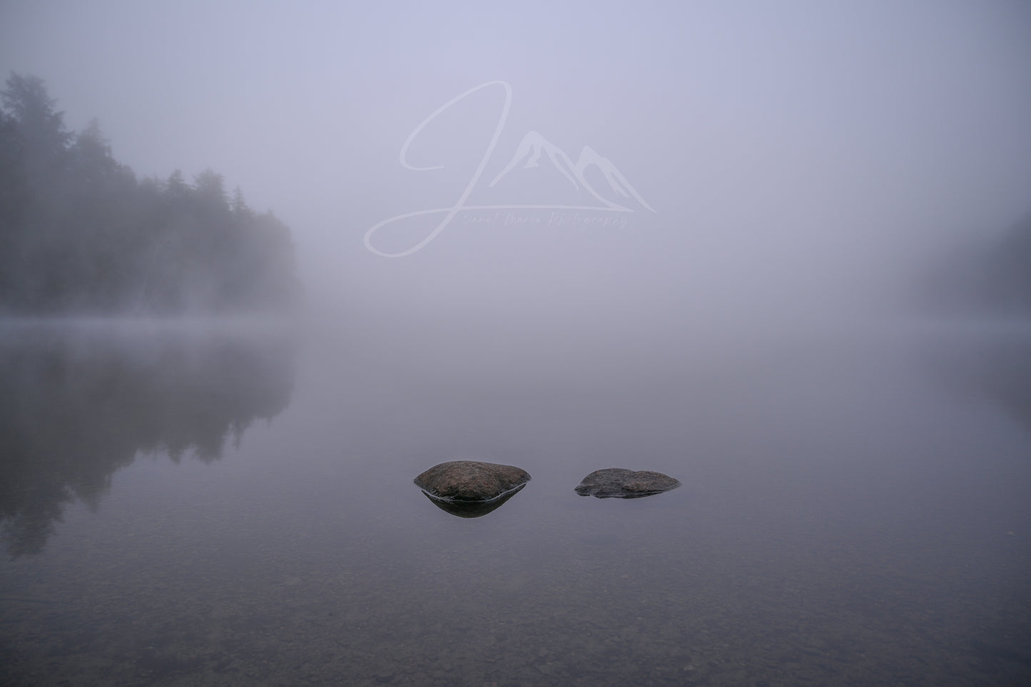 print of Morning Mist on Moose Pond