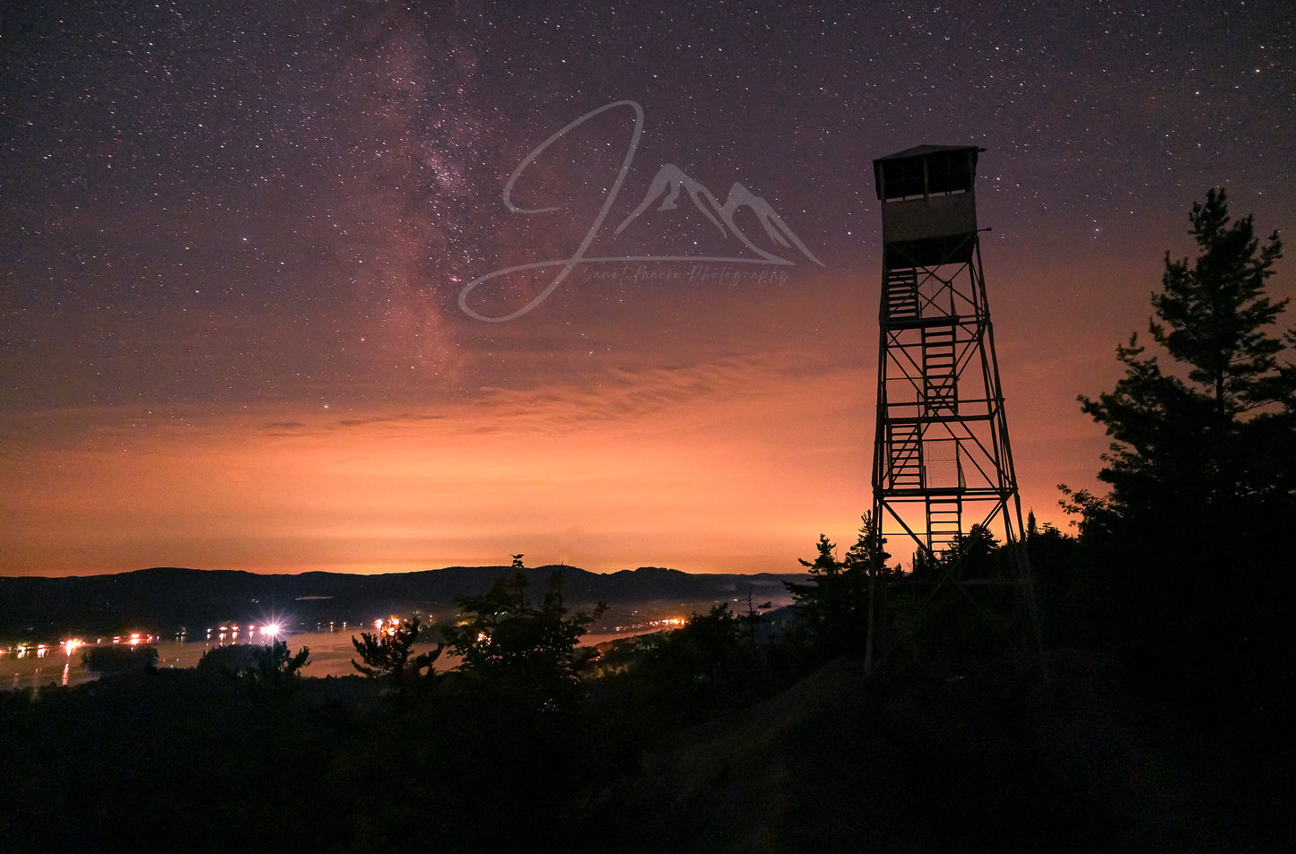 print of a Milky Way from Bald Mountain Adirondack Mountains