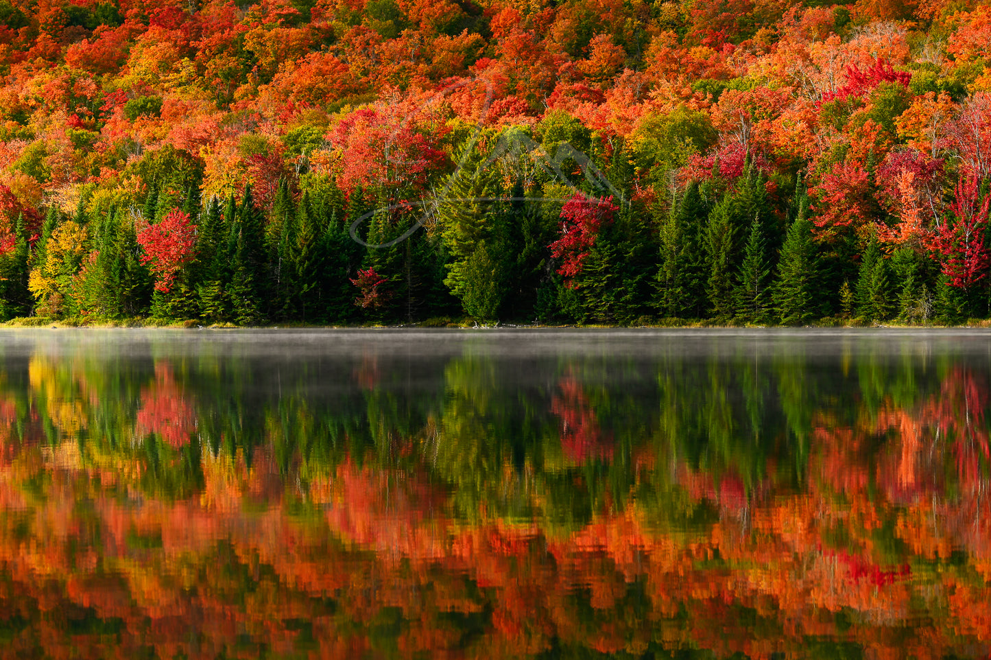 Autumn Reflections at Heart Lake Adirondack Mountains