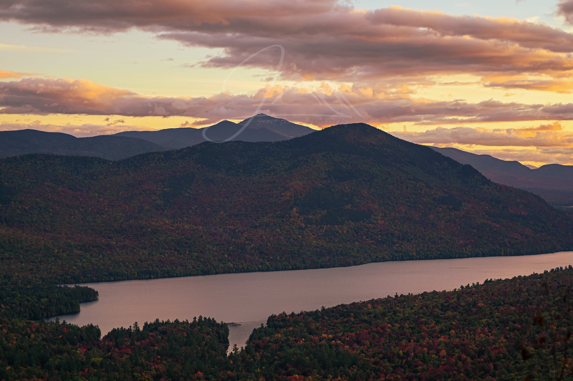 print of a Sunset over Silver Lake