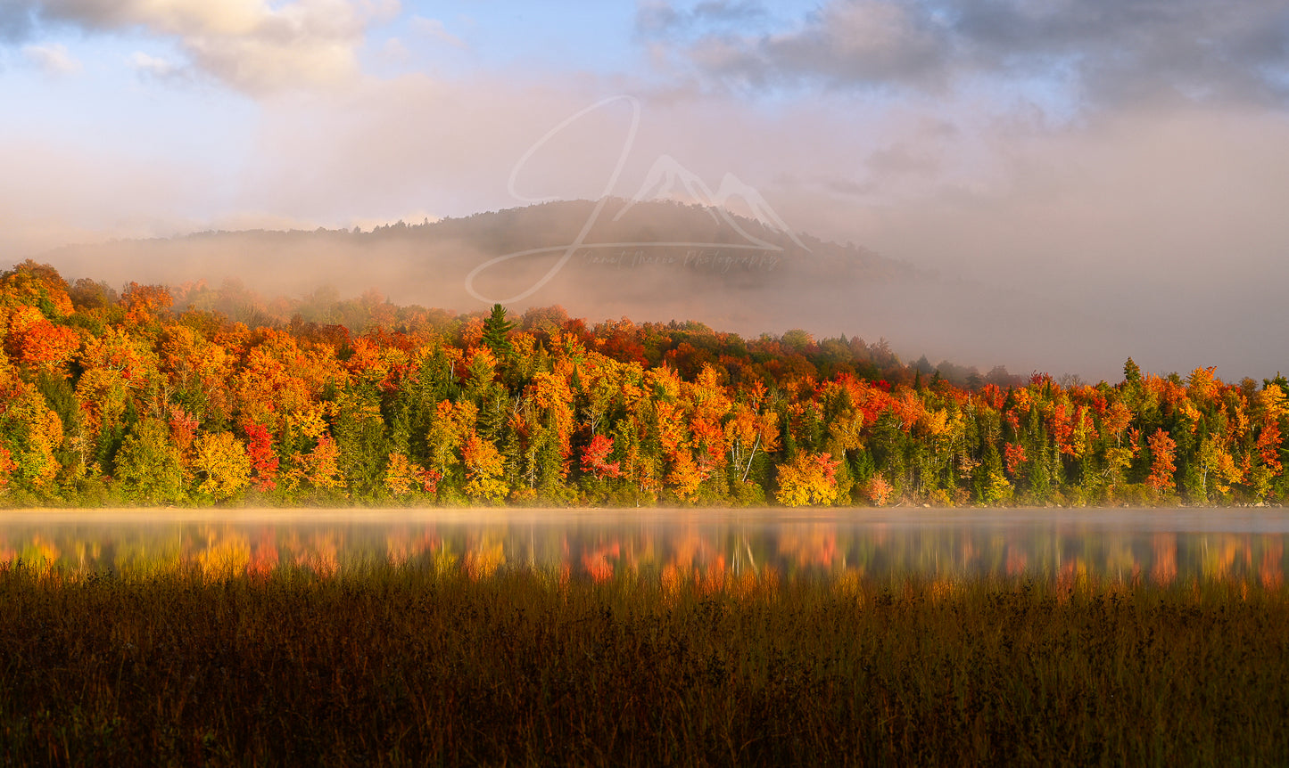 print of Autumn Reflections on a pond
