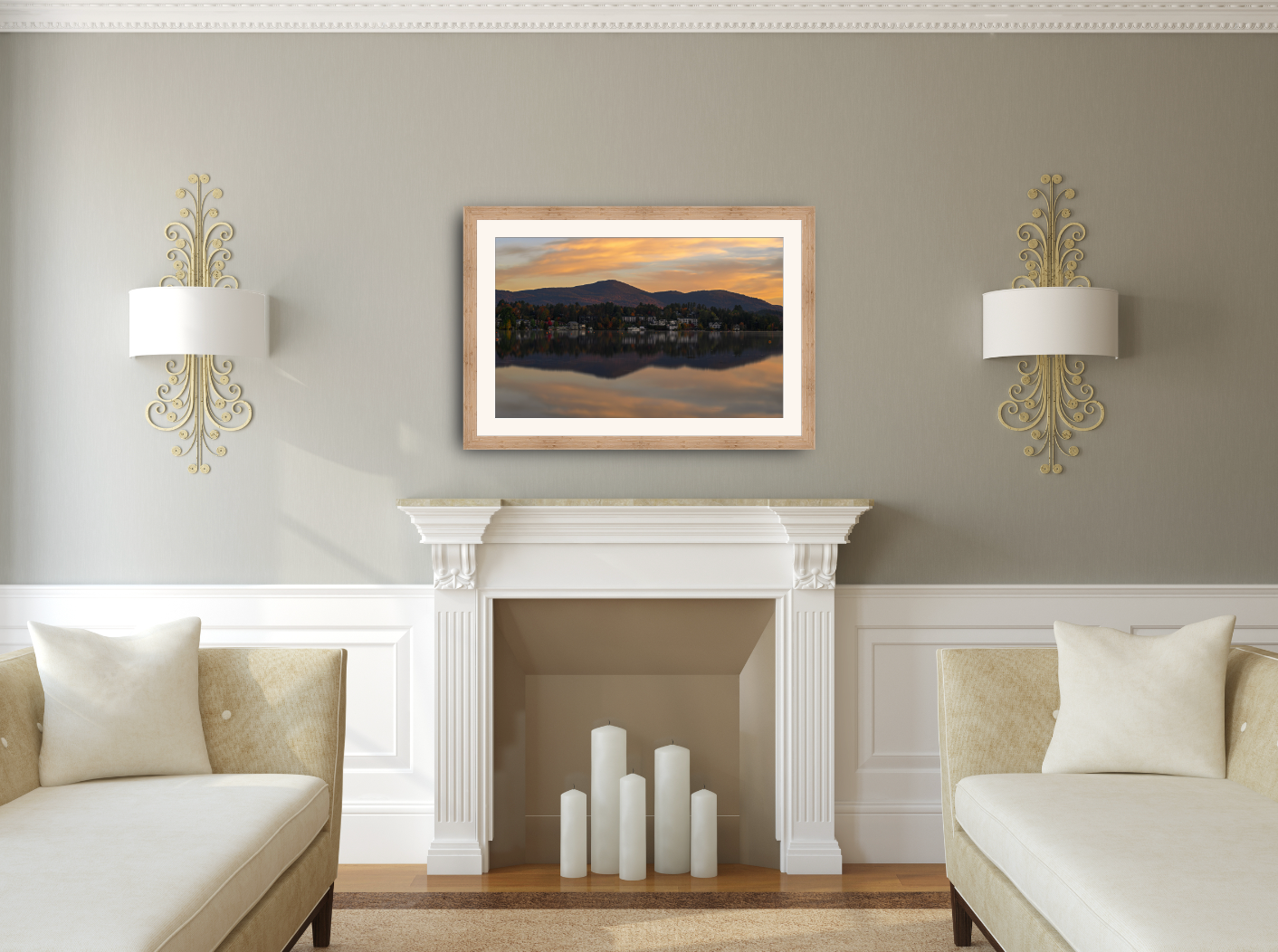 An Autumn Morning on Mirror Lake Print
