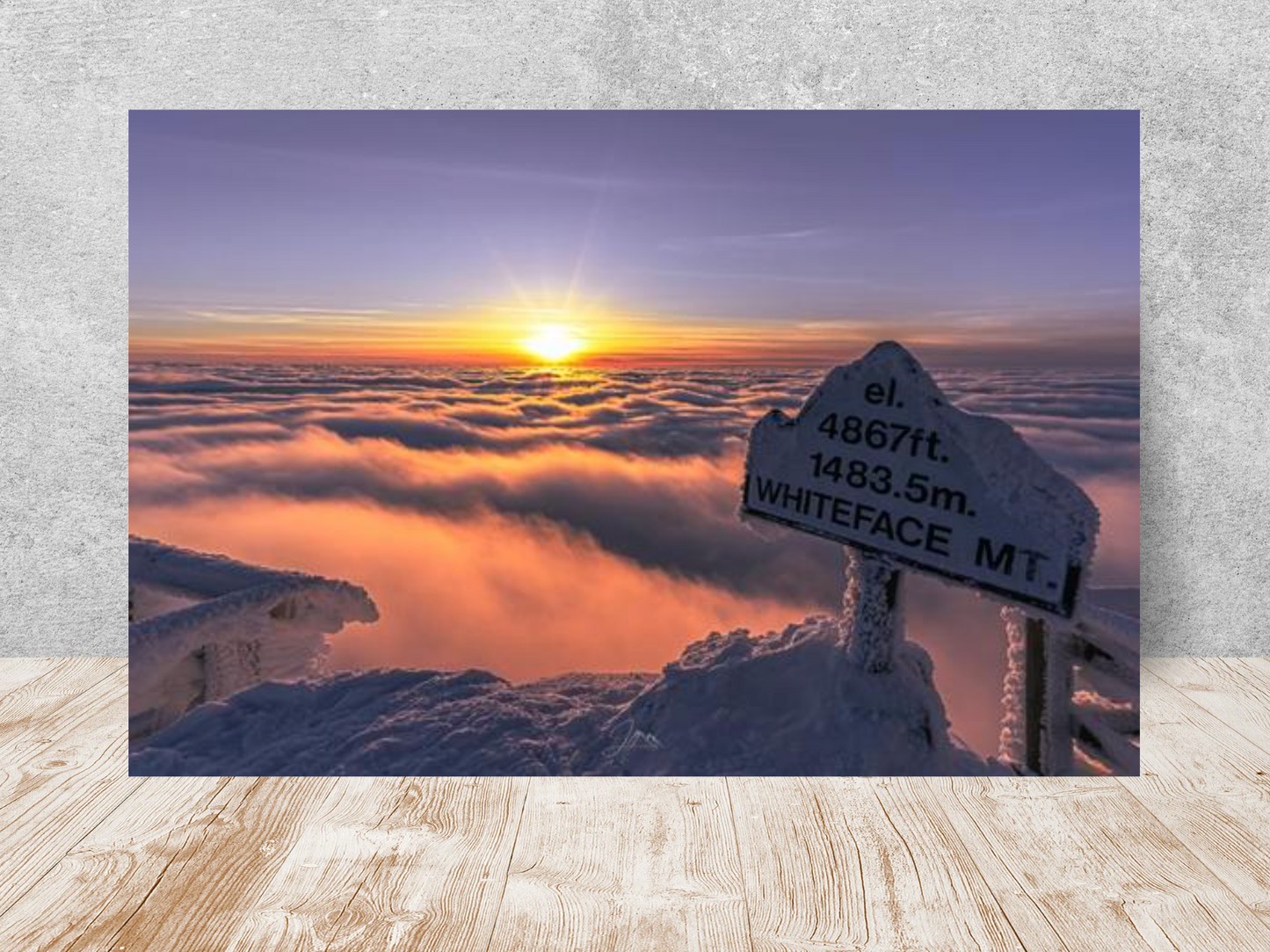 above it all - cloud inversion sunset from whiteface mountain