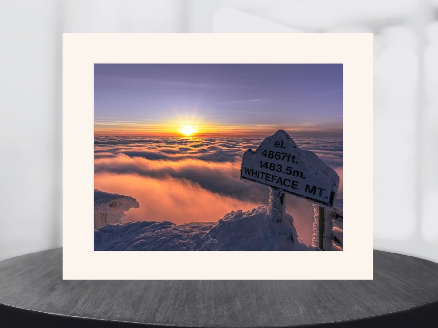 above it all - cloud inversion sunset from whiteface mountain