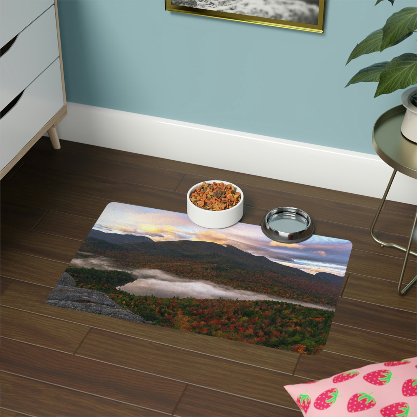 Pet Food Mat - Autumn Sunrise over Heart Lake