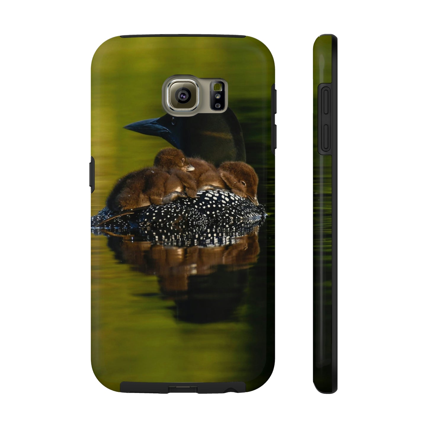 Impact Resistant Phone Case - Mother Loon & Babies