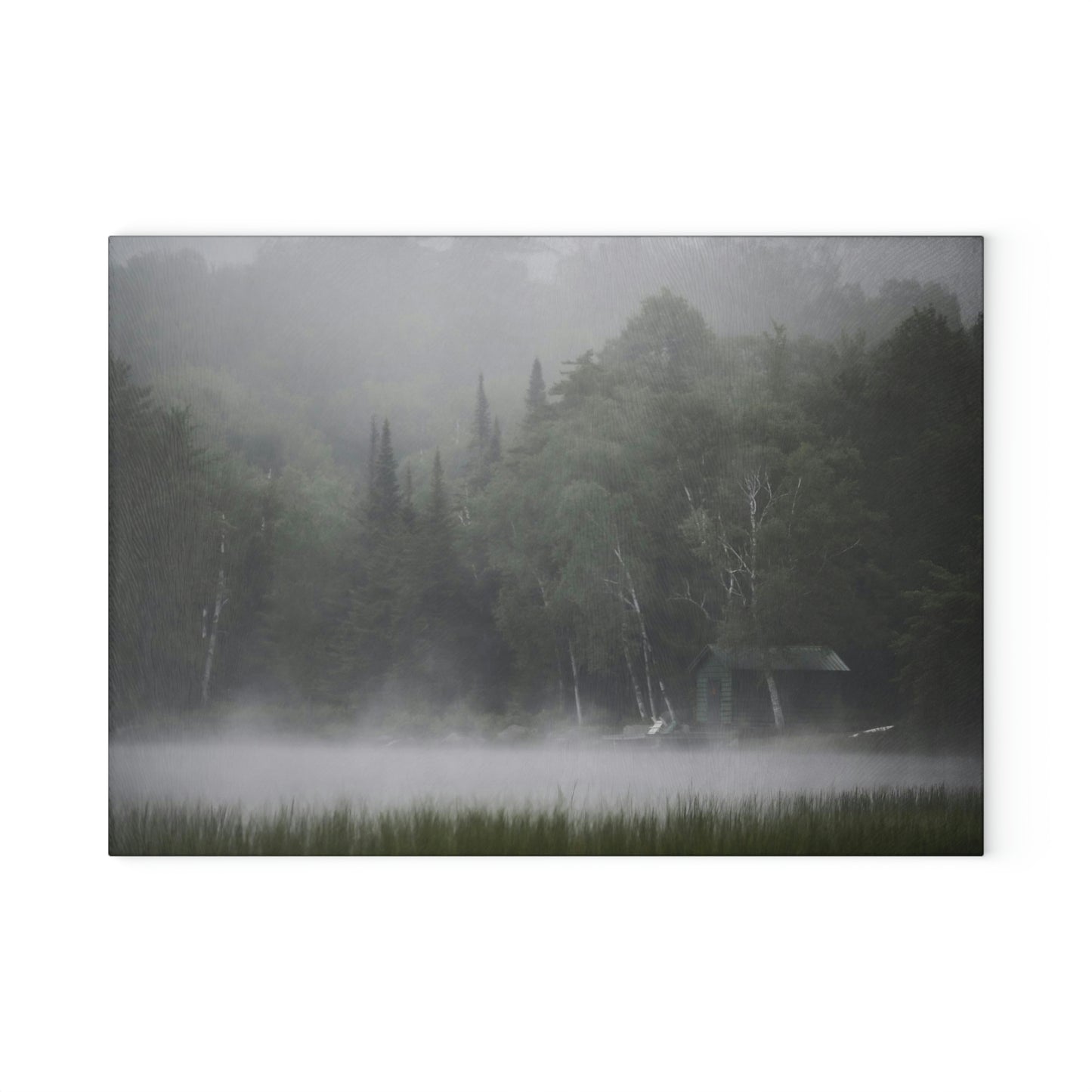 Glass Cutting Board - Adirondack Morning