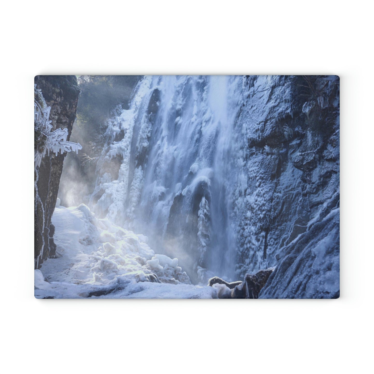Glass Cutting Board - Frozen Rainbow Falls