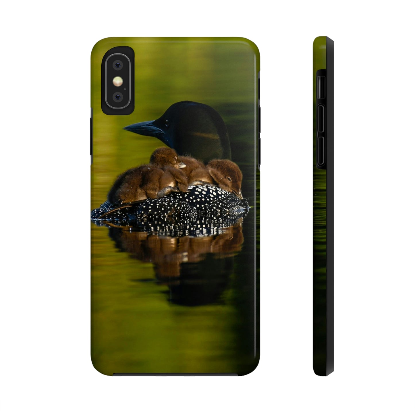 Impact Resistant Phone Case - Mother Loon & Babies