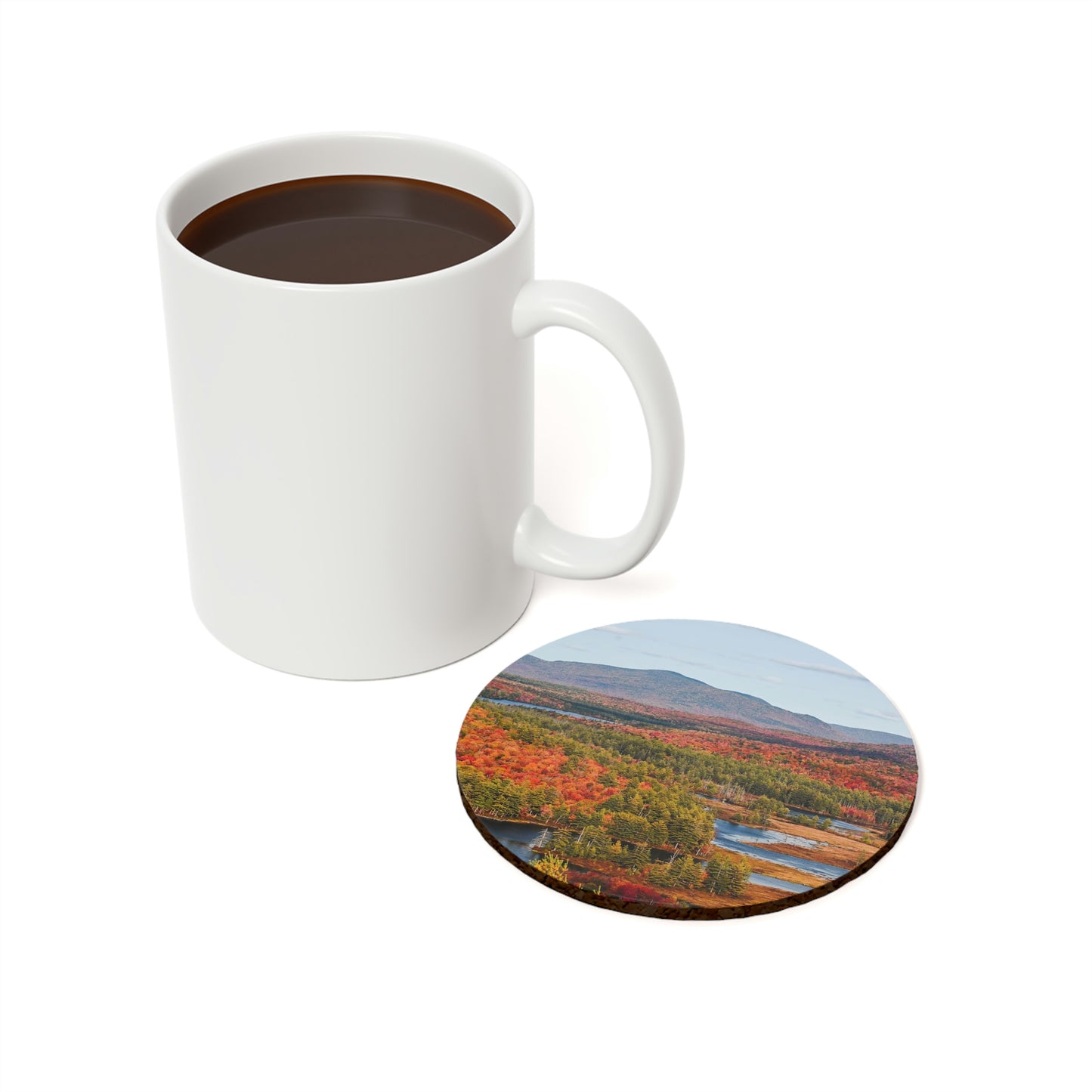 Cork Back Coaster - Mountains & Rivers Autumn