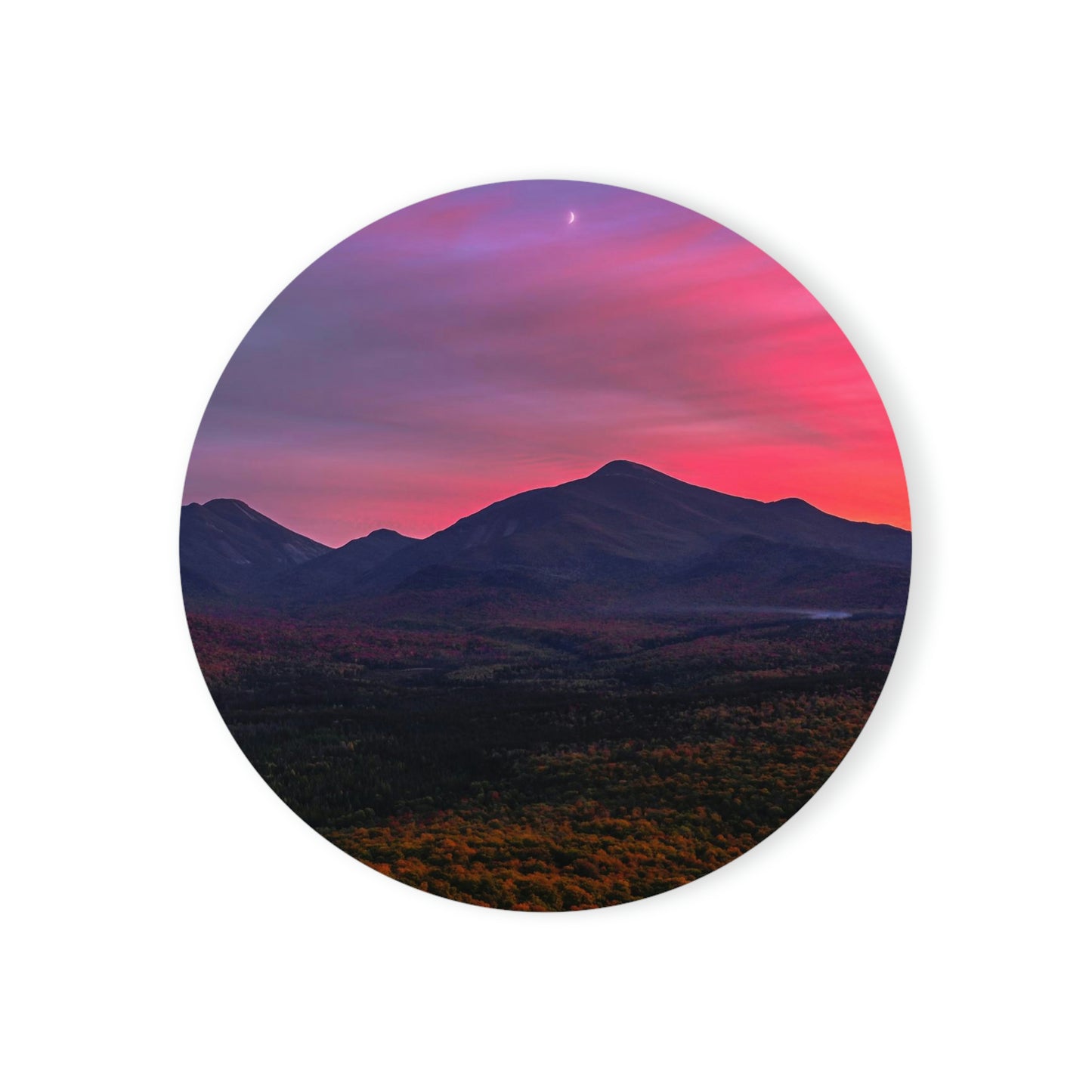 Cork Back Coaster - Mt. Van Hoevenberg Sunset