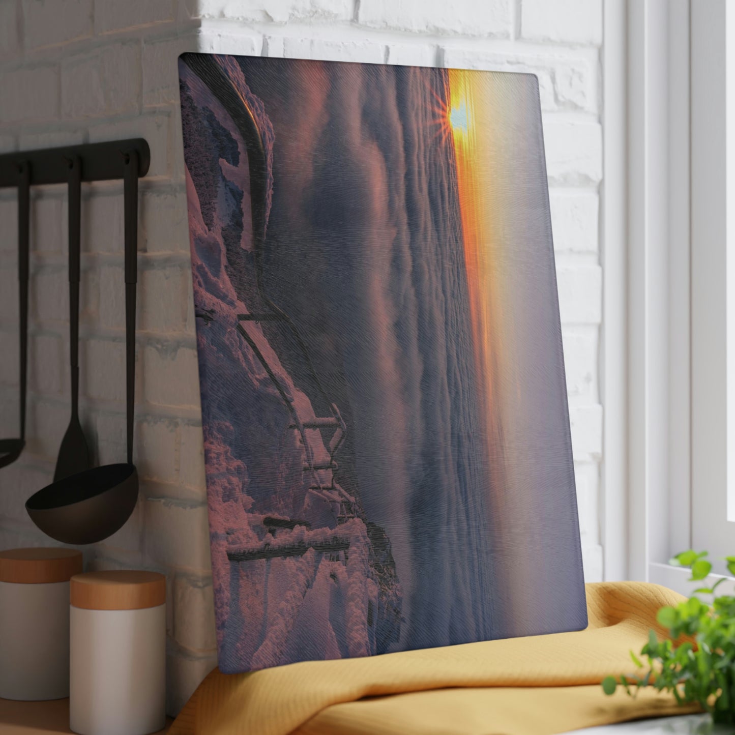 Glass Cutting Board - Stairway to Heaven, Whiteface Mt.