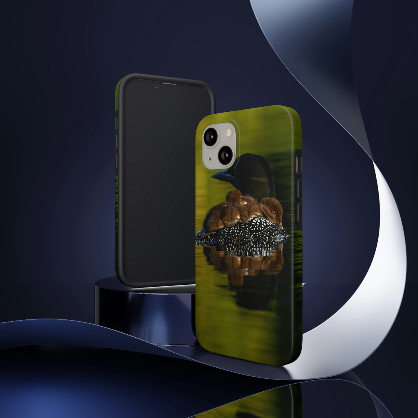 Impact Resistant Phone Case - Mother Loon & Babies