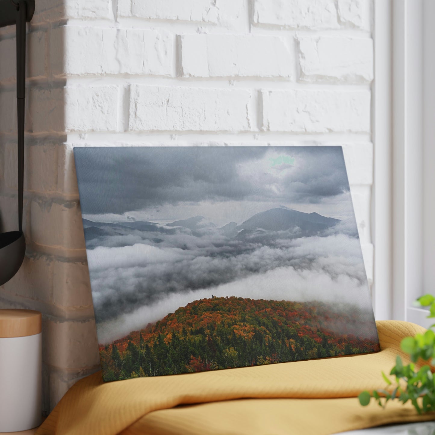 Glass Cutting Board - Autumn Mood from Mt. Van Hoevenberg