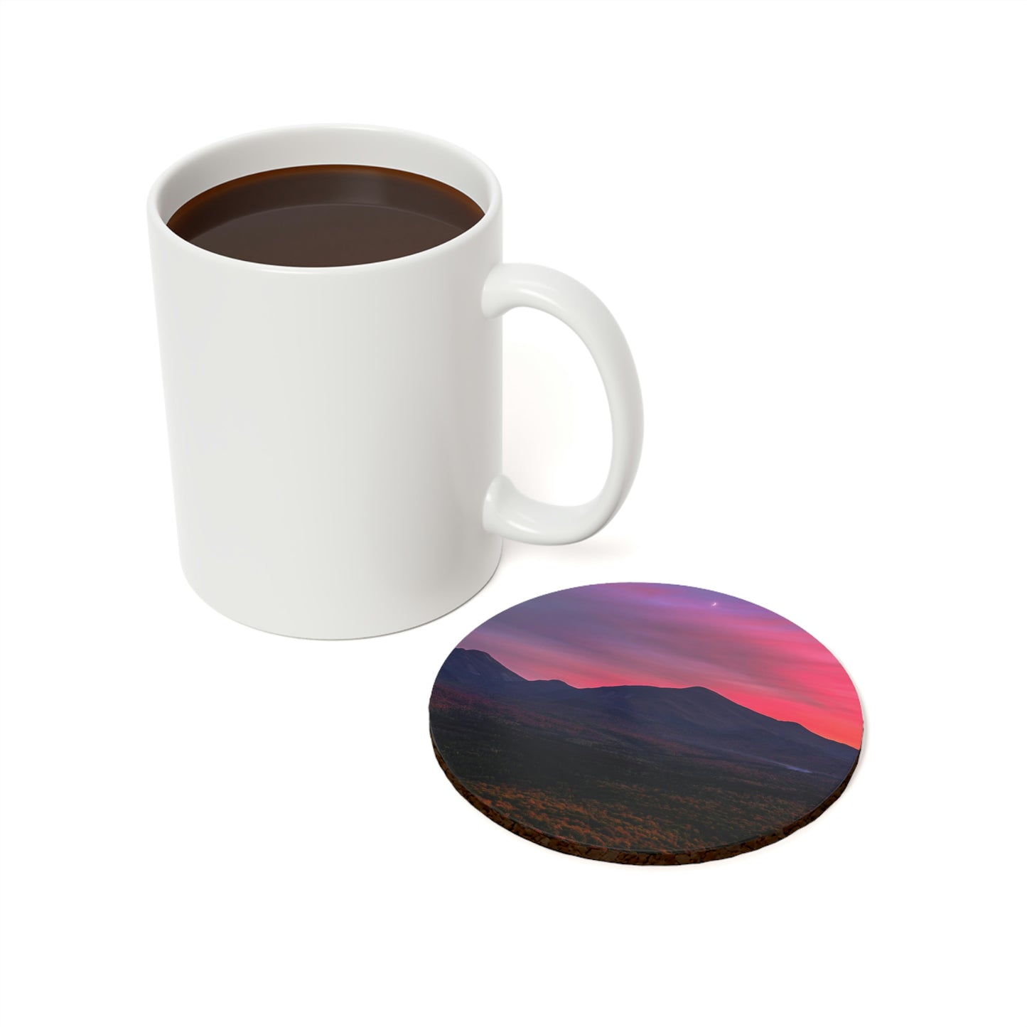 Cork Back Coaster - Mt. Van Hoevenberg Sunset
