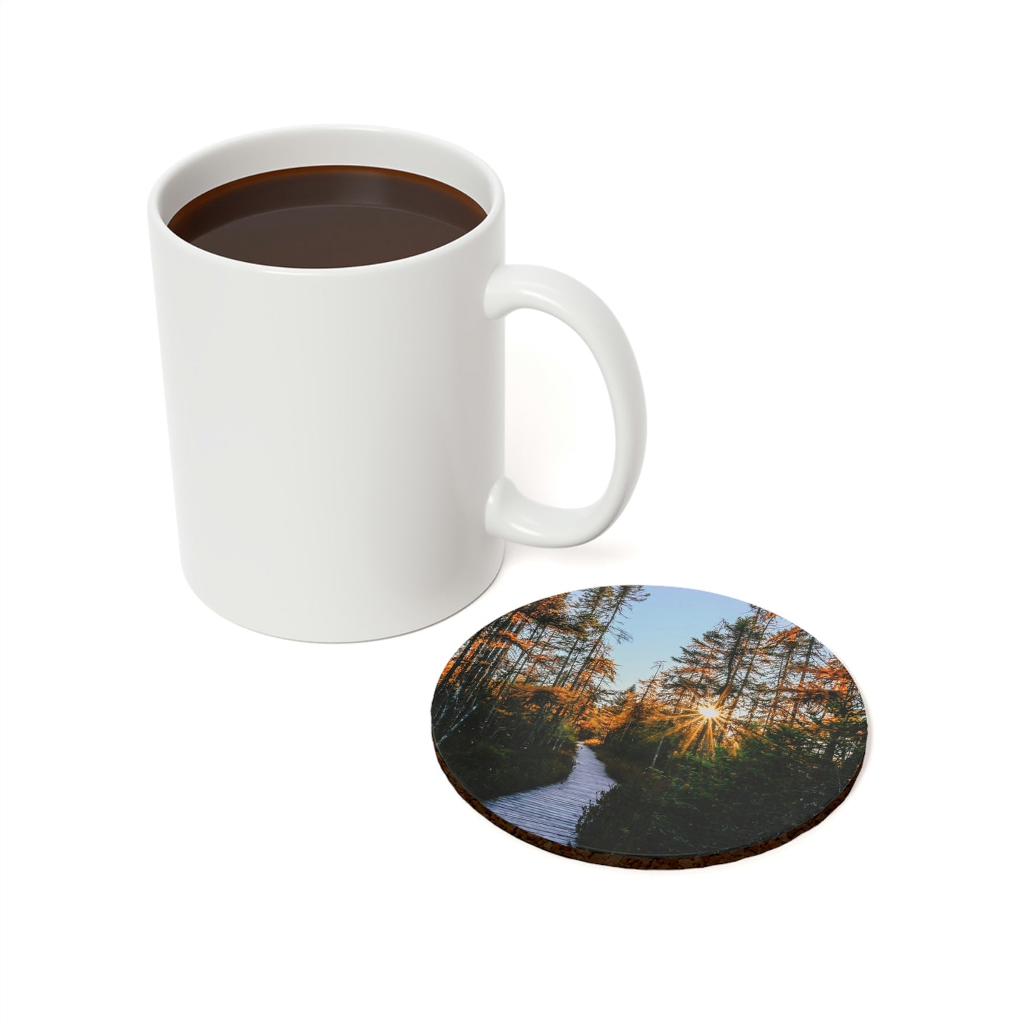 Cork Back Coaster - Golden Tamaracks