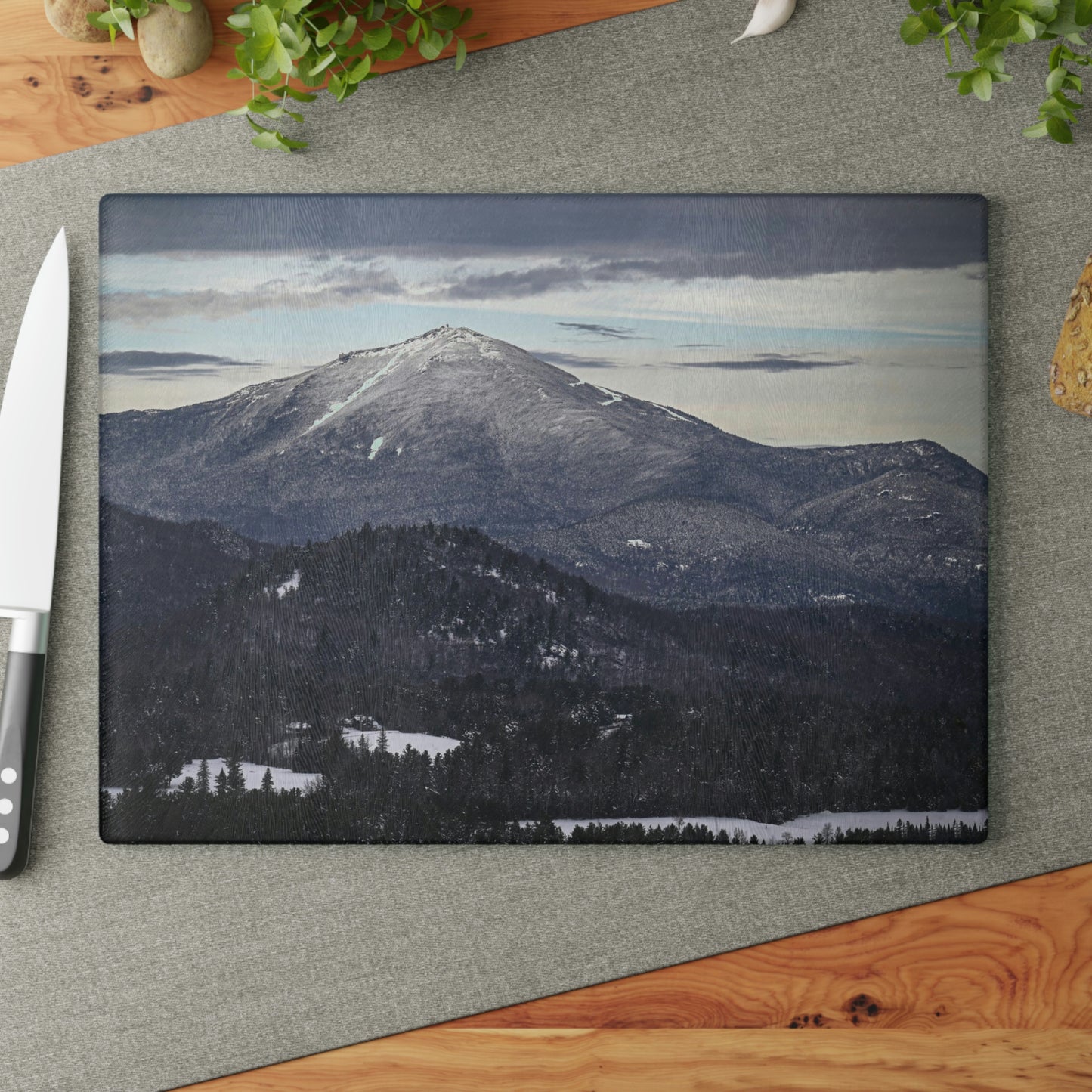 Glass Cutting Board - Mountain Town