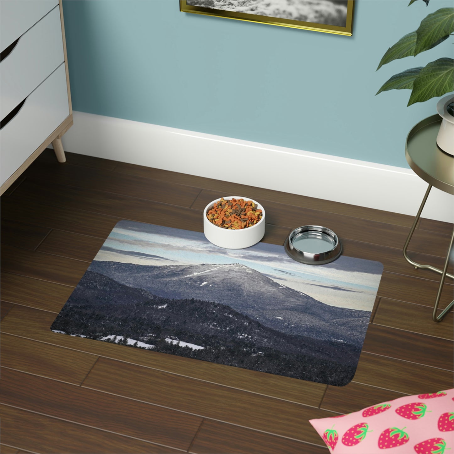 Pet Food Mat - Mountain Town