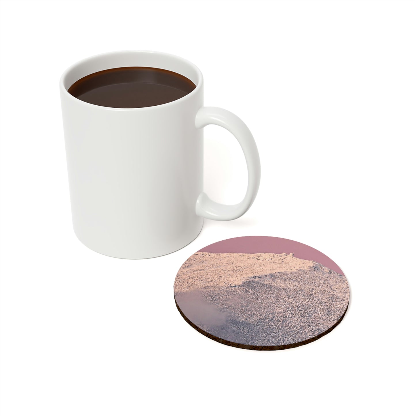 Cork Back Coaster - Pretty in Pink, Whiteface