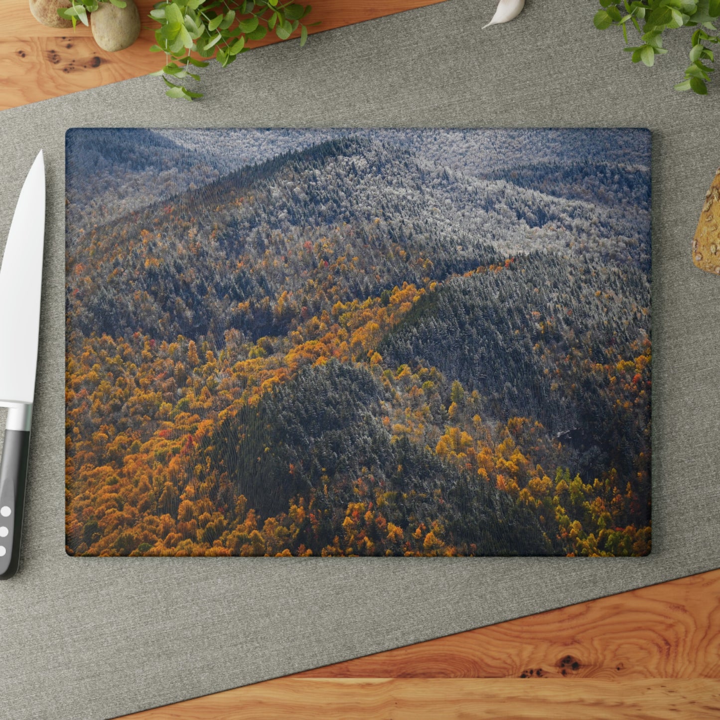 Glass Cutting Board - Seasons Collide