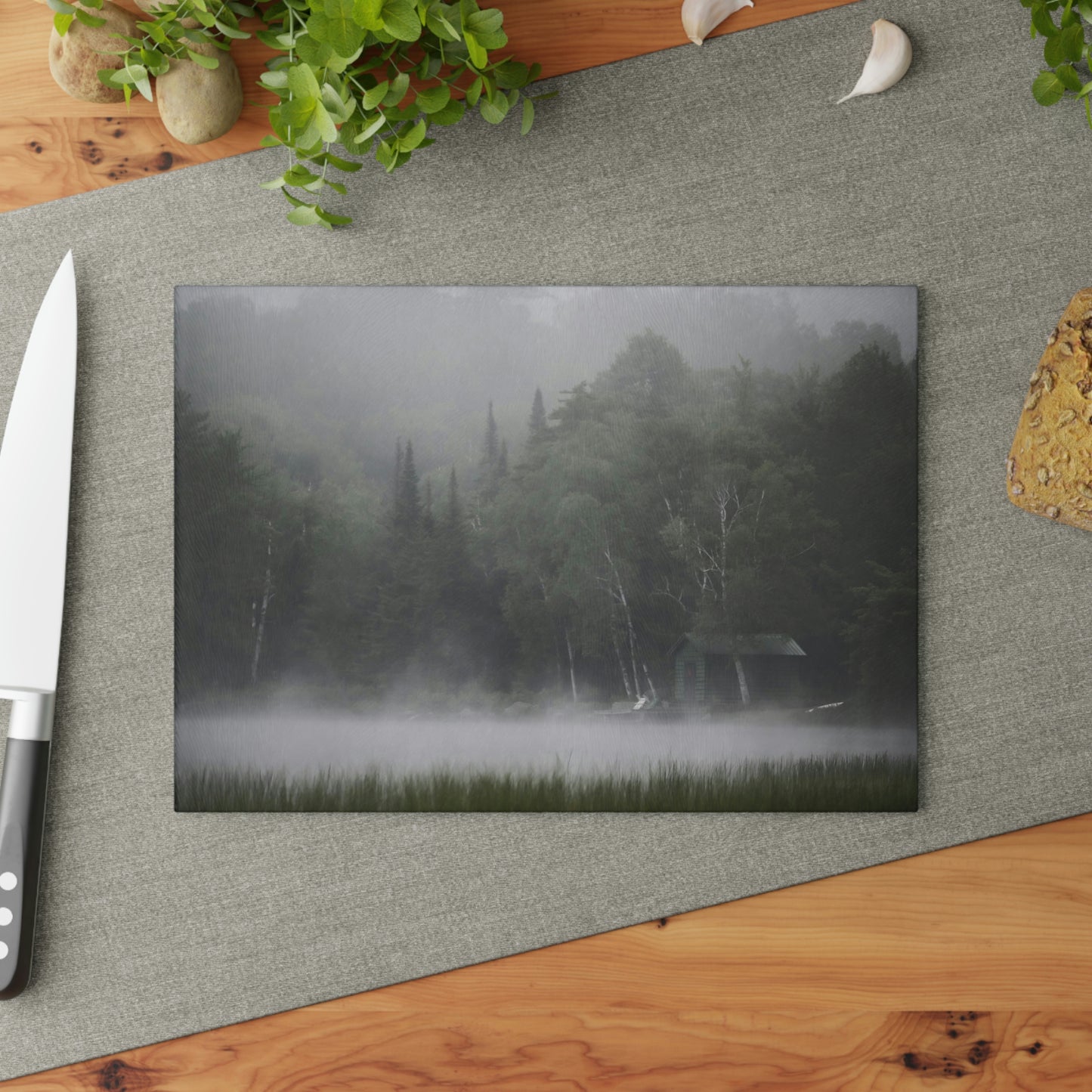 Glass Cutting Board - Adirondack Morning