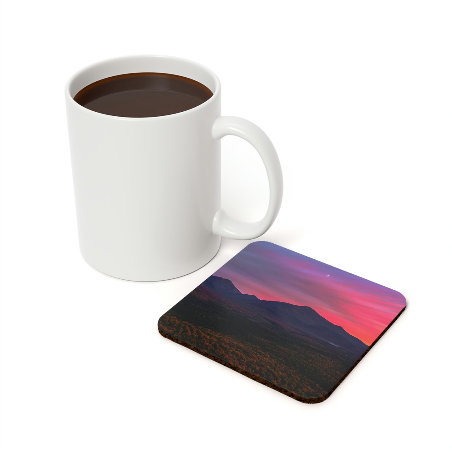 Cork Back Coaster - Mt. Van Hoevenberg Sunset