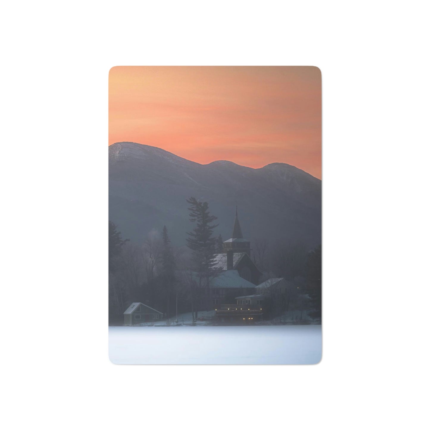 Playing Cards - Mirror Lake Winter Sunrise