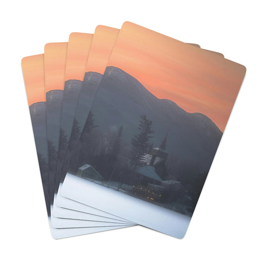 Playing Cards - Mirror Lake Winter Sunrise
